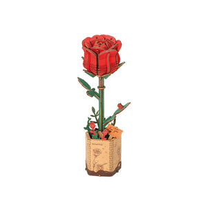 Red Rose 3D Wooden Puzzle