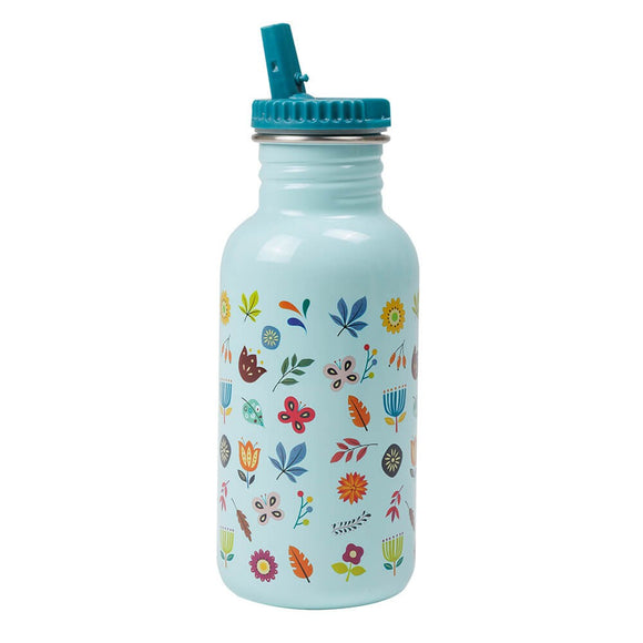 Metal Water Bottle - Flowers