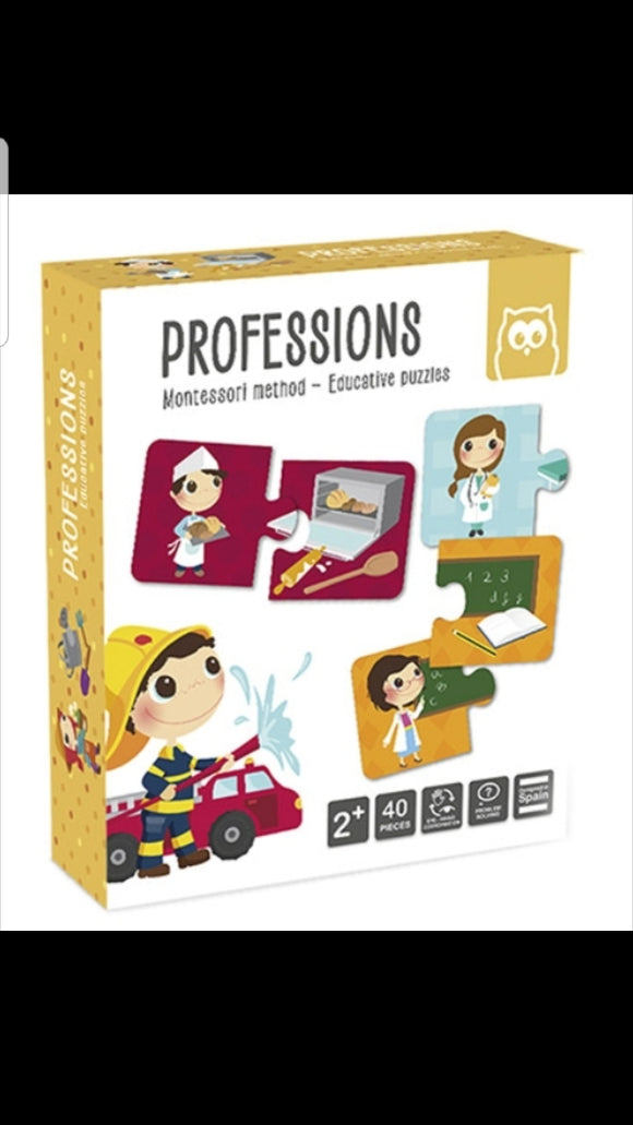 Professions Montessori Method Puzzle